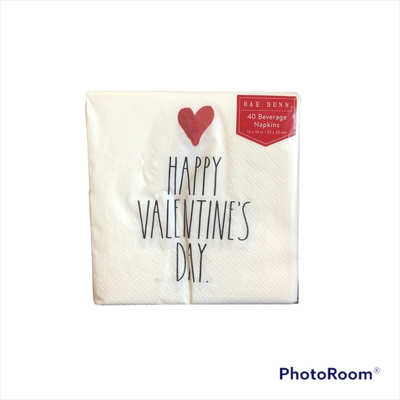 Rae Dunn Valentine’s Day napkins - Picture 3 of 5